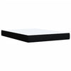 Stella Homewares Box Spring Bed with Mattress Black Queen Fabric