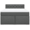 Stella Homewares Box Spring Bed with Mattress Dark Grey Queen Fabric