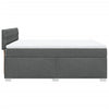 Stella Homewares Box Spring Bed with Mattress Dark Grey Queen Fabric