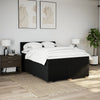 Stella Homewares Box Spring Bed with Mattress Black Queen Fabric