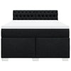 Stella Homewares Box Spring Bed with Mattress Black Queen Fabric