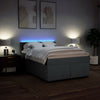 Stella Homewares Box Spring Bed with Mattress Dark Grey Queen Fabric