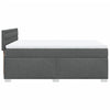 Stella Homewares Box Spring Bed with Mattress Dark Grey Queen Fabric