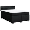 Stella Homewares Box Spring Bed with Mattress Black Queen Fabric