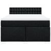 Stella Homewares Box Spring Bed with Mattress Black Queen Fabric