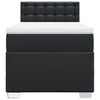 Stella Homewares Box Spring Bed with Mattress Black King Single Faux Leather