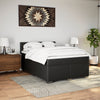 Stella Homewares Box Spring Bed with Mattress Black Double Faux Leather