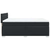 Stella Homewares Box Spring Bed with Mattress Black Double Faux Leather