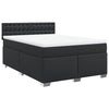 Stella Homewares Box Spring Bed with Mattress Black Queen Faux Leather