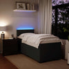 Stella Homewares Box Spring Bed with Mattress Black King Single Velvet
