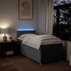 Stella Homewares Box Spring Bed with Mattress Dark Grey King Single Fabric