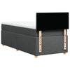 Stella Homewares Box Spring Bed with Mattress Dark Grey King Single Fabric