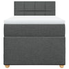 Stella Homewares Box Spring Bed with Mattress Dark Grey King Single Fabric
