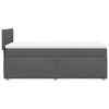 Stella Homewares Box Spring Bed with Mattress Dark Grey King Single Fabric