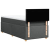 Stella Homewares Box Spring Bed with Mattress Dark Grey King Single Fabric