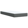 Stella Homewares Box Spring Bed with Mattress Dark Grey King Single Fabric