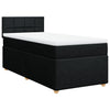 Stella Homewares Box Spring Bed with Mattress Black King Single Fabric
