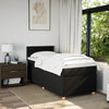 Stella Homewares Box Spring Bed with Mattress Black King Single Fabric