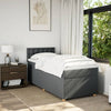 Stella Homewares Box Spring Bed with Mattress Dark Grey King Single Fabric