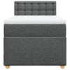 Stella Homewares Box Spring Bed with Mattress Dark Grey King Single Fabric