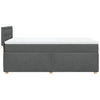 Stella Homewares Box Spring Bed with Mattress Dark Grey King Single Fabric