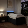 Stella Homewares Box Spring Bed with Mattress Black King Single Fabric