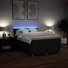 Stella Homewares Box Spring Bed with Mattress Black Double Fabric