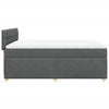 Stella Homewares Box Spring Bed with Mattress Dark Grey Double Fabric