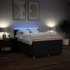 Stella Homewares Box Spring Bed with Mattress Black Double Fabric