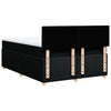 Stella Homewares Box Spring Bed with Mattress Black Double Fabric