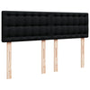 Stella Homewares Box Spring Bed with Mattress Black Double Fabric