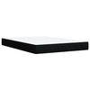 Stella Homewares Box Spring Bed with Mattress Black Double Fabric