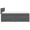 Stella Homewares Box Spring Bed with Mattress Dark Grey Queen Fabric