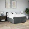 Stella Homewares Box Spring Bed with Mattress Dark Grey Queen Fabric