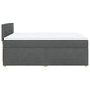 Stella Homewares Box Spring Bed with Mattress Dark Grey Queen Fabric