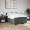 Stella Homewares Box Spring Bed with Mattress Dark Grey Queen Fabric