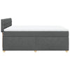 Stella Homewares Box Spring Bed with Mattress Dark Grey Queen Fabric