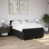 Stella Homewares Box Spring Bed with Mattress Black Queen Fabric