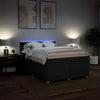 Stella Homewares Box Spring Bed with Mattress Black Queen Fabric