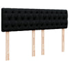 Stella Homewares Box Spring Bed with Mattress Black Queen Fabric
