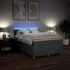 Stella Homewares Box Spring Bed with Mattress Dark Grey Queen Fabric