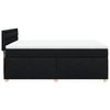 Stella Homewares Box Spring Bed with Mattress Black Queen Fabric