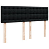 Stella Homewares Box Spring Bed with Mattress Black Queen Fabric