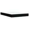 Stella Homewares Box Spring Bed with Mattress Black Queen Fabric