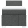 Stella Homewares Box Spring Bed with Mattress Dark Grey King Single Fabric