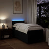 Stella Homewares Box Spring Bed with Mattress Black King Single Fabric