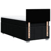 Stella Homewares Box Spring Bed with Mattress Black King Single Fabric