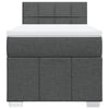 Stella Homewares Box Spring Bed with Mattress Dark Grey King Single Fabric