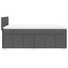 Stella Homewares Box Spring Bed with Mattress Dark Grey King Single Fabric