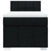 Stella Homewares Box Spring Bed with Mattress Black King Single Fabric